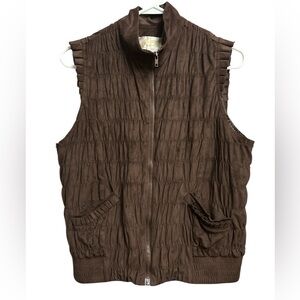 Women's Brown Quilted Vest